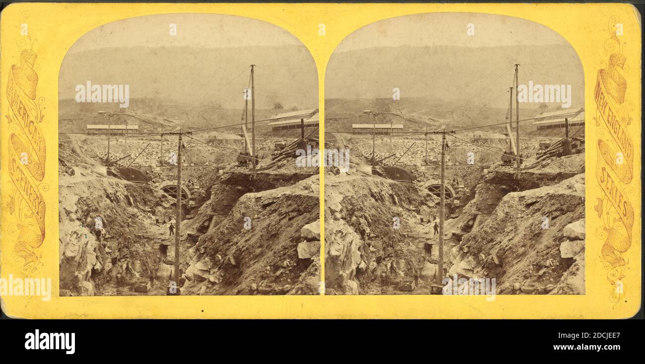 Vista della costruzione., immagine statica, Stereografi, 1850 - 1930 Foto Stock