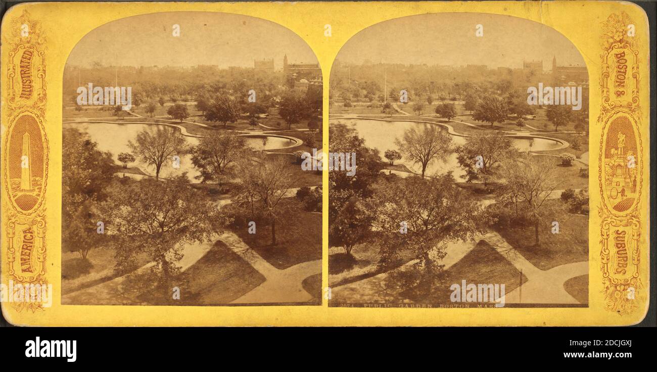 Il Giardino pubblico., immagine fissa, Stereografi, 1850 - 1930 Foto Stock