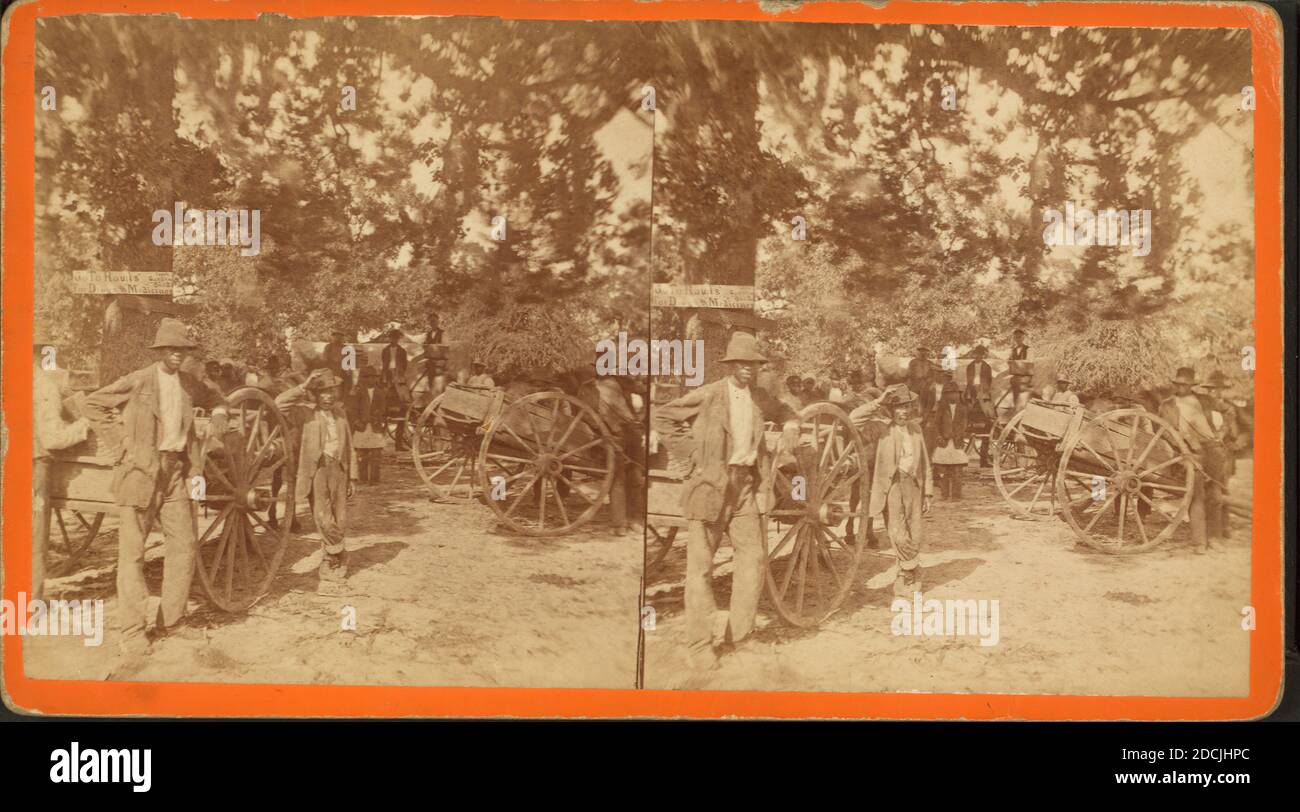 In attesa del fotografo., fermo immagine, Stereografi, 1850 - 1930 Foto Stock