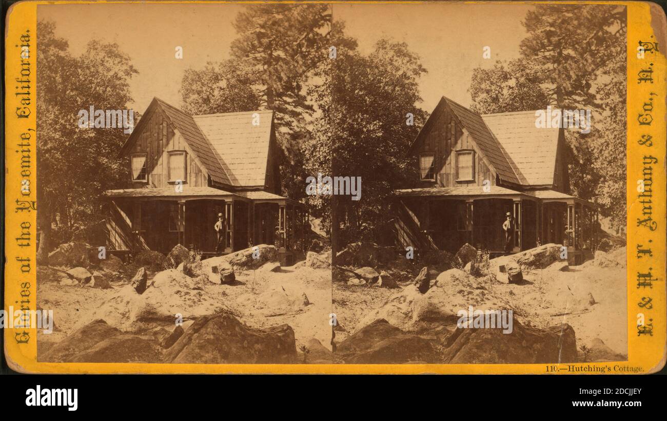 Hutching's Cottage., immagine, Stereographs, 1850 - 1930 Foto Stock