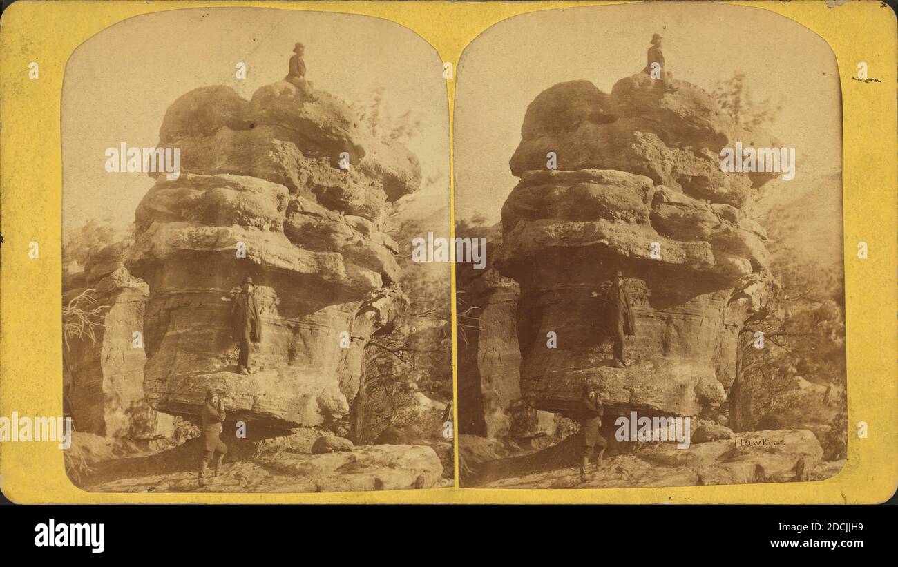 Balancing Rock., immagine statica, Stereographs, 1850 - 1930 Foto Stock