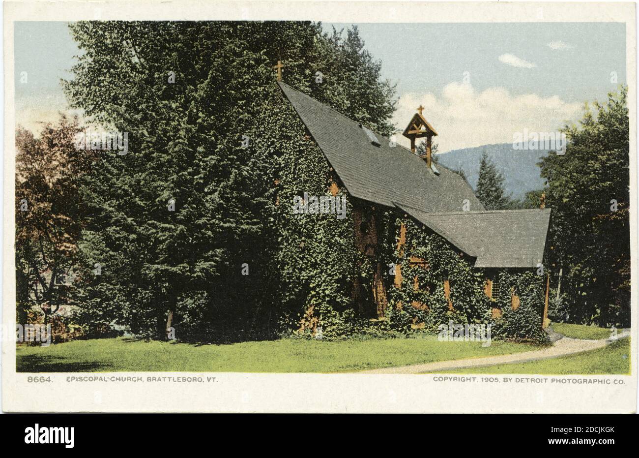 Chiesa episcopale, Brattleboro, Vert., immagine, Cartoline, 1898 - 1931 Foto Stock