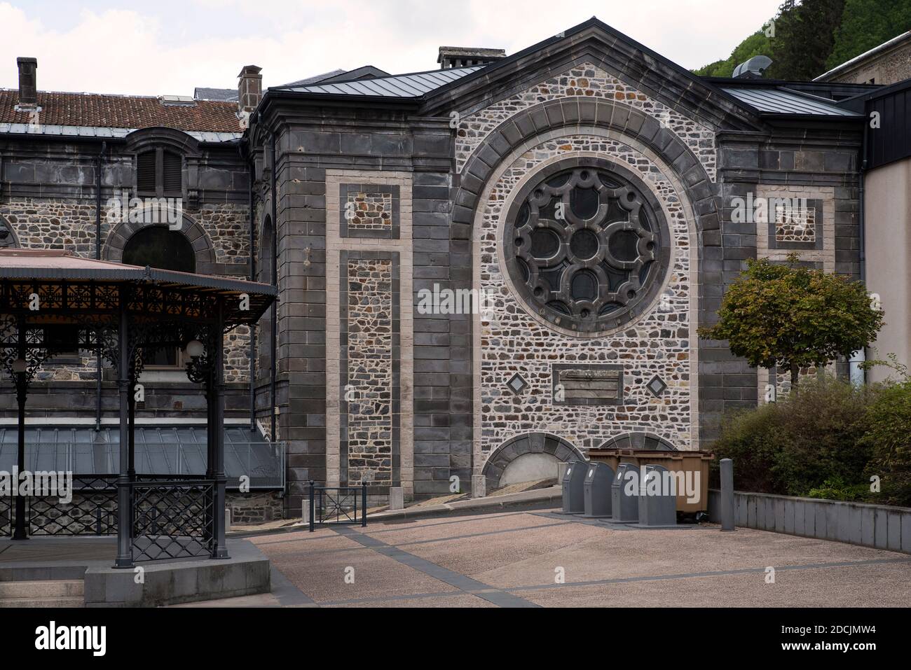 Costruzione delle terme di Mont-Dore, costruito nel 1823 con pietre locali Foto Stock