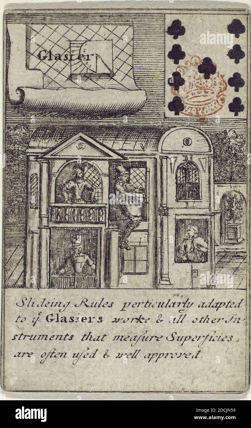 Nove dei club: Glassier., immagine fissa, 1702 Foto Stock