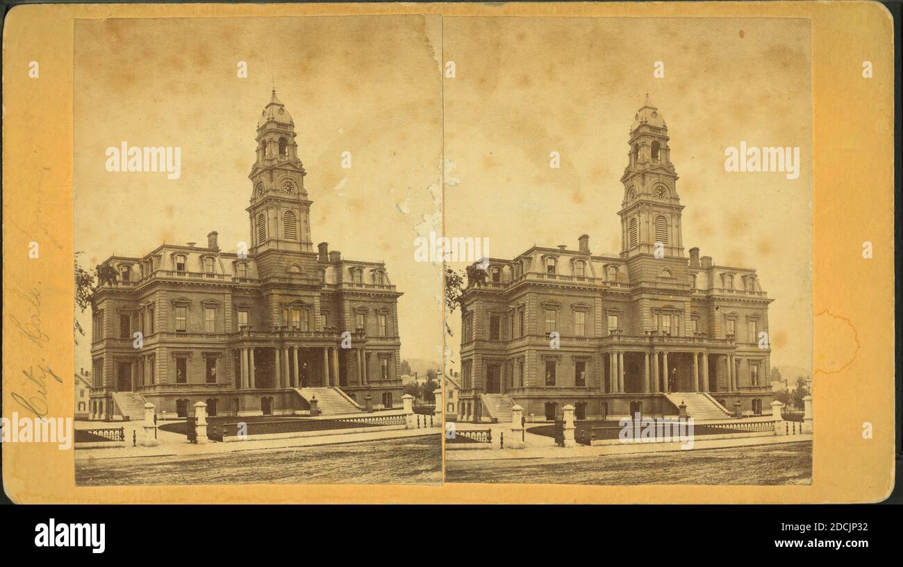 Municipio, immagine, Stereografi, 1850 - 1930 Foto Stock