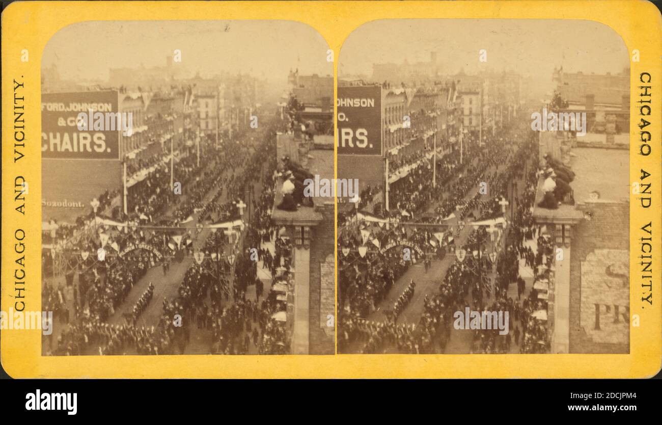 Wabash Avenue., immagine, Stereographs, 1850 - 1930 Foto Stock