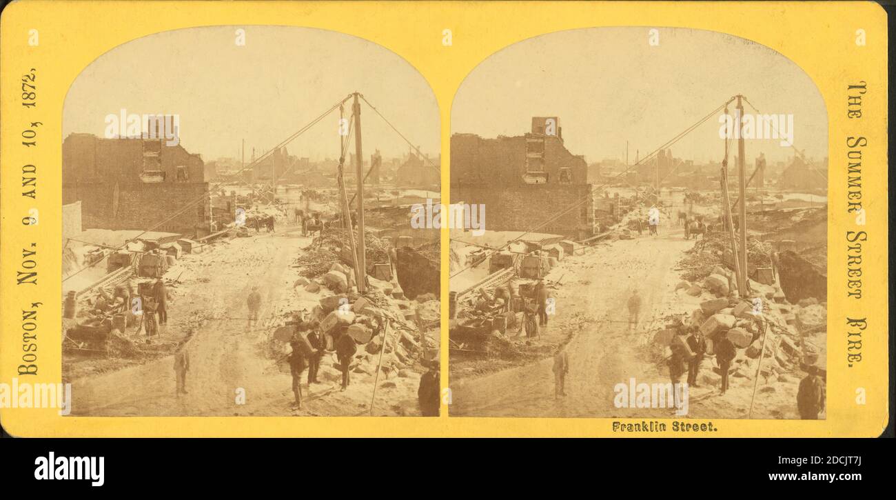 Franklin Street., immagine, Stereographs, 1872 Foto Stock