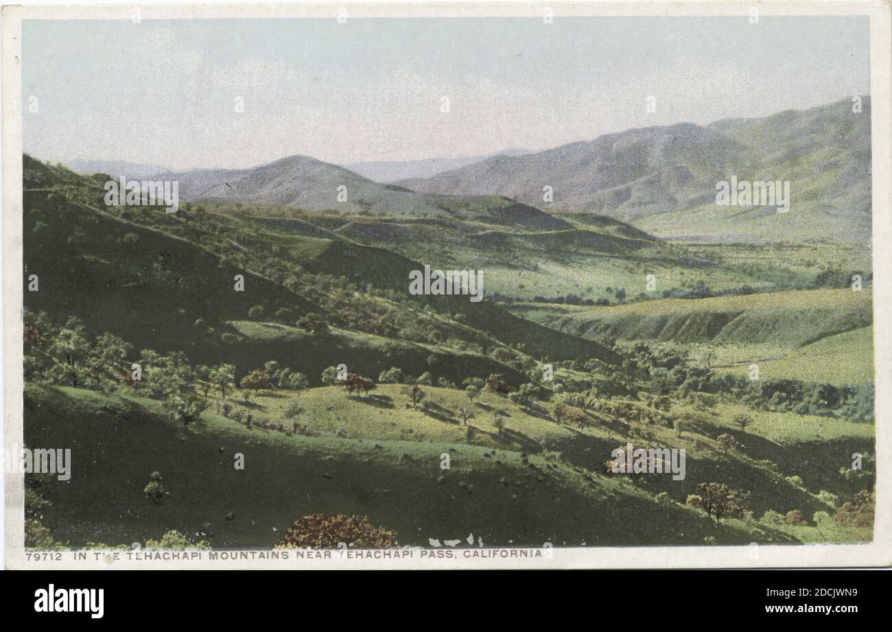 Nelle montagne di Tehachapi vicino al Passo di Tehachapi, California, immagine, Cartoline, 1898 - 1931 Foto Stock