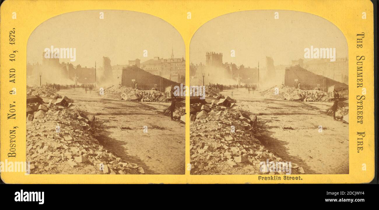 Franklin Street., immagine, Stereographs, 1872 Foto Stock
