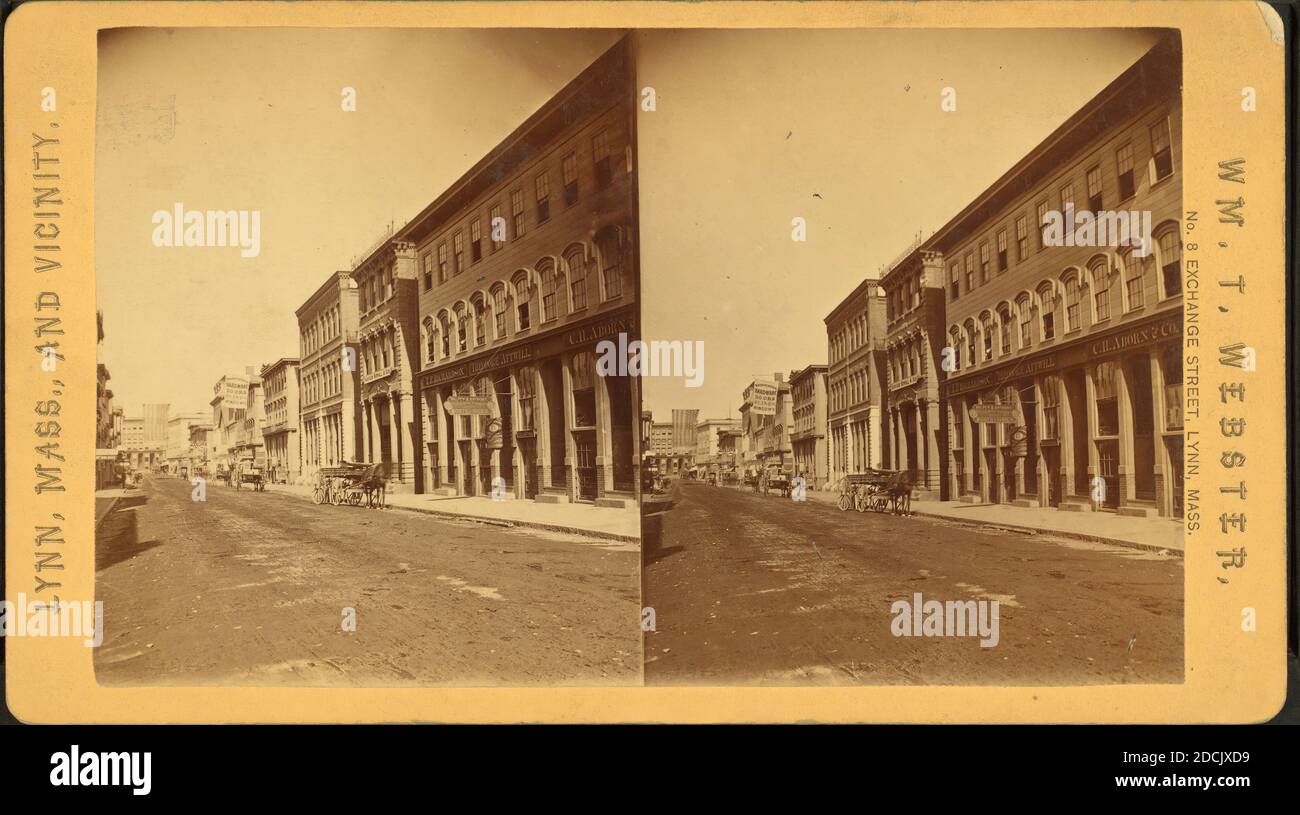 Market Street., immagine statica, Stereographs, 1850 - 1930 Foto Stock