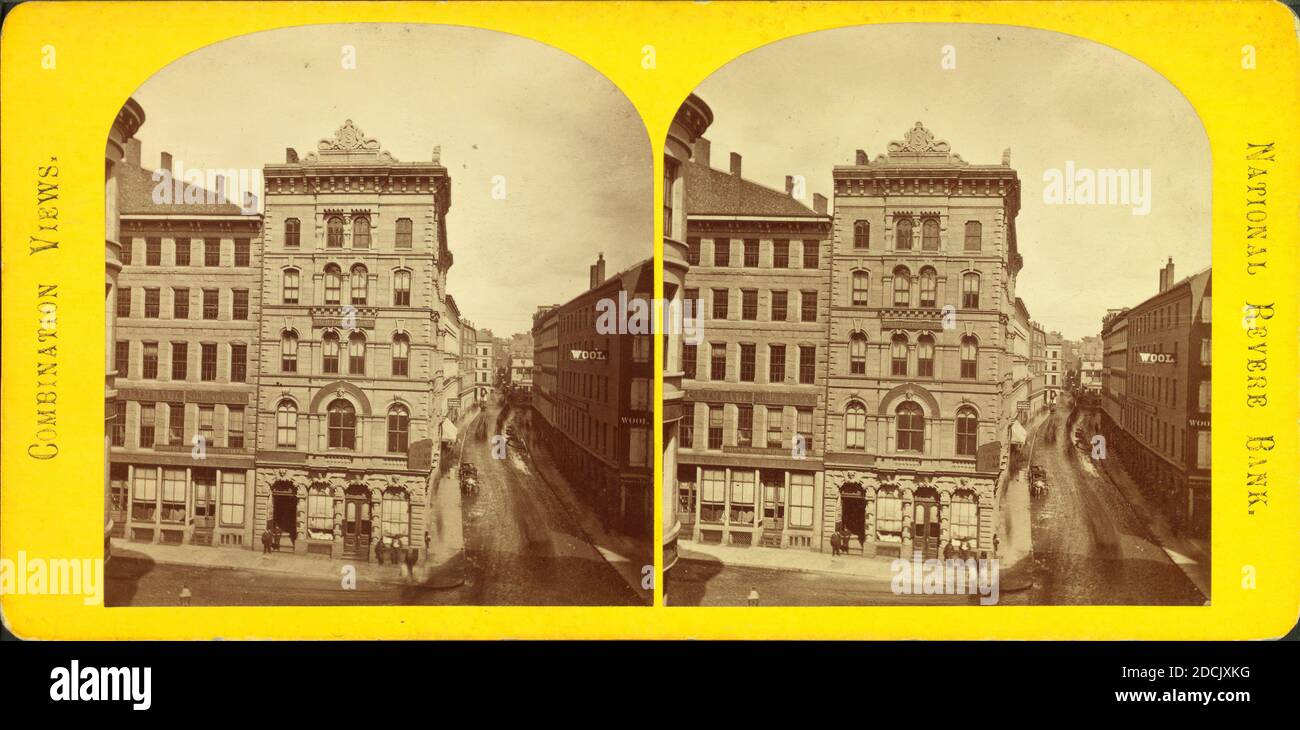 National Rever Bank., immagine statica, Stereografi, 1872 Foto Stock