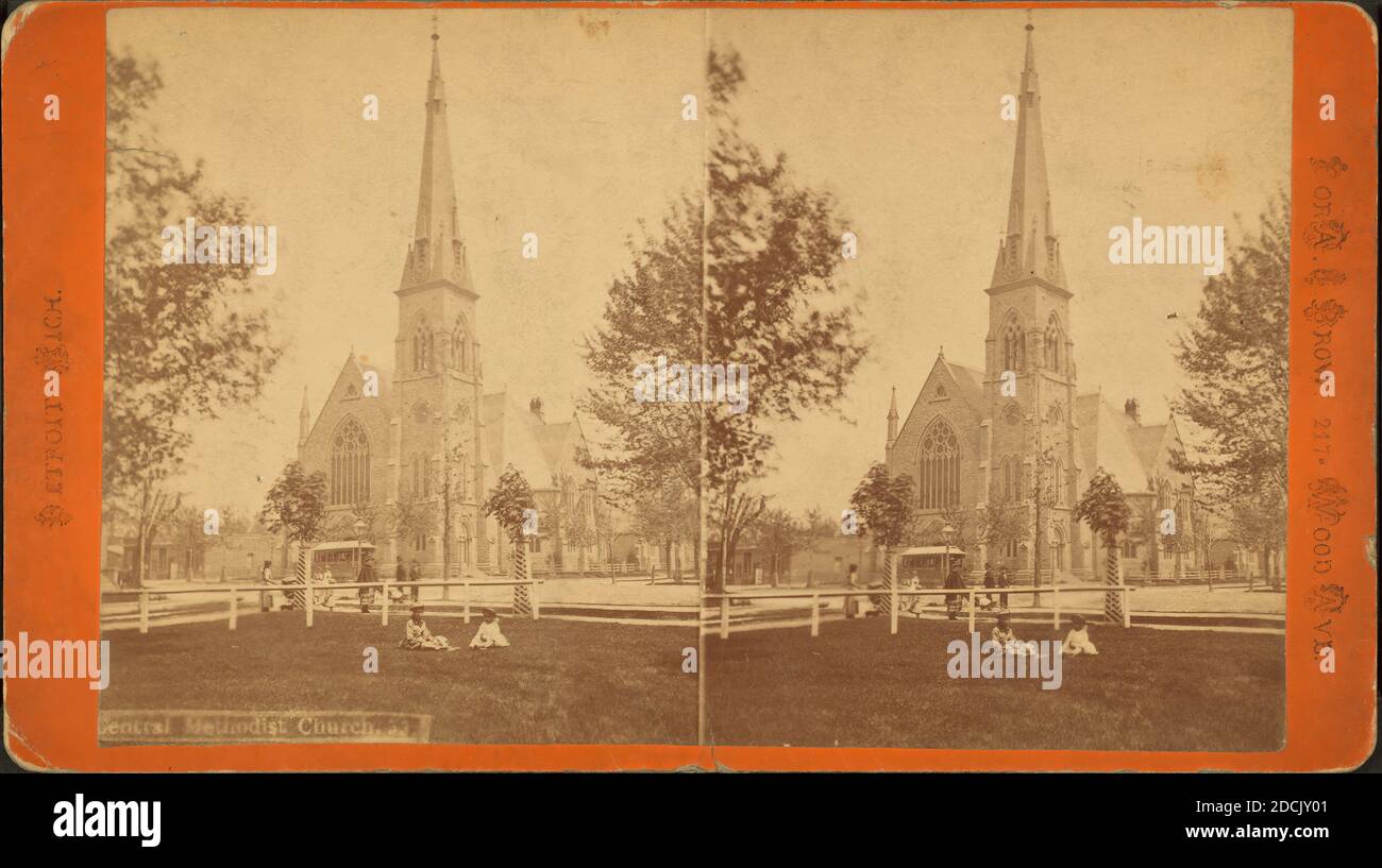Chiesa Metodista Centrale, immagine fissa, Stereografi, 1880 Foto Stock