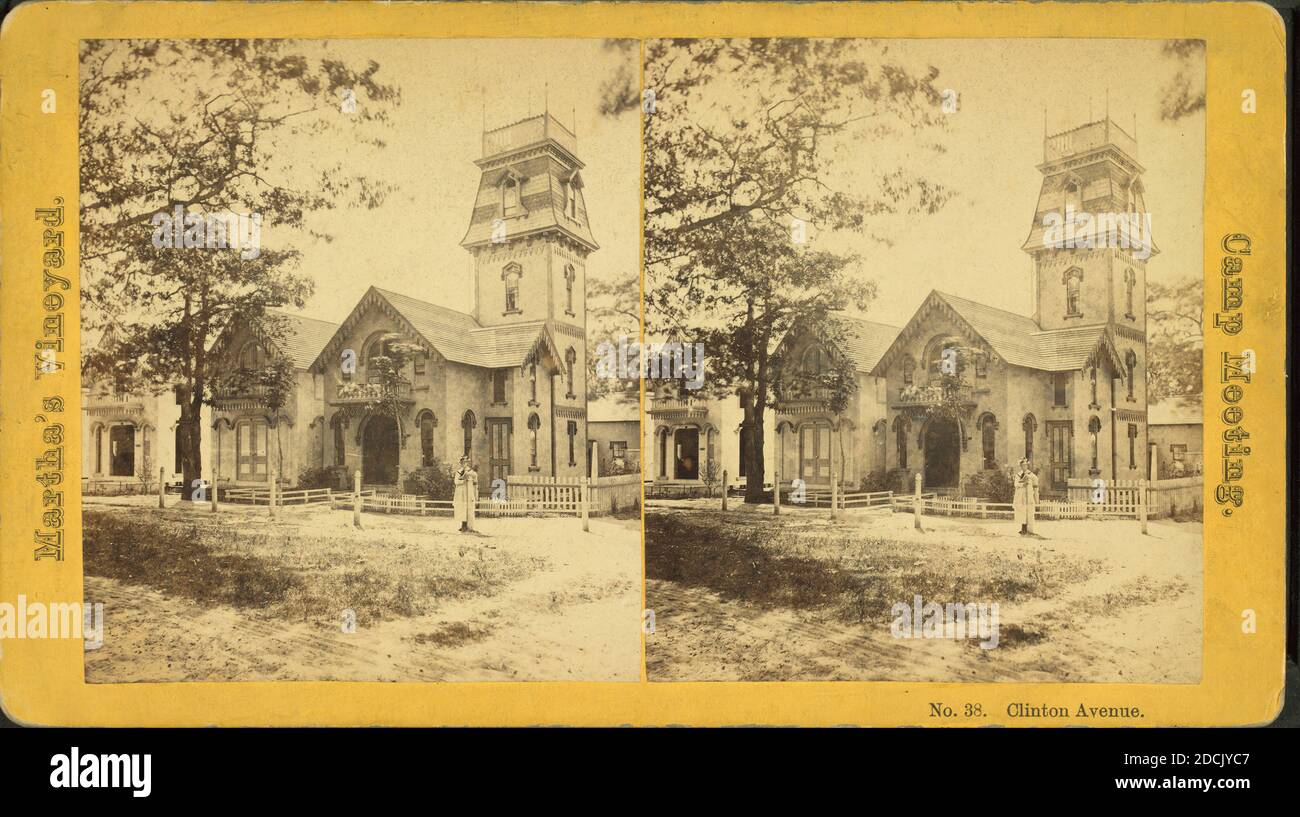 Clinton Avenue., immagine, Stereographs, 1850 - 1930 Foto Stock