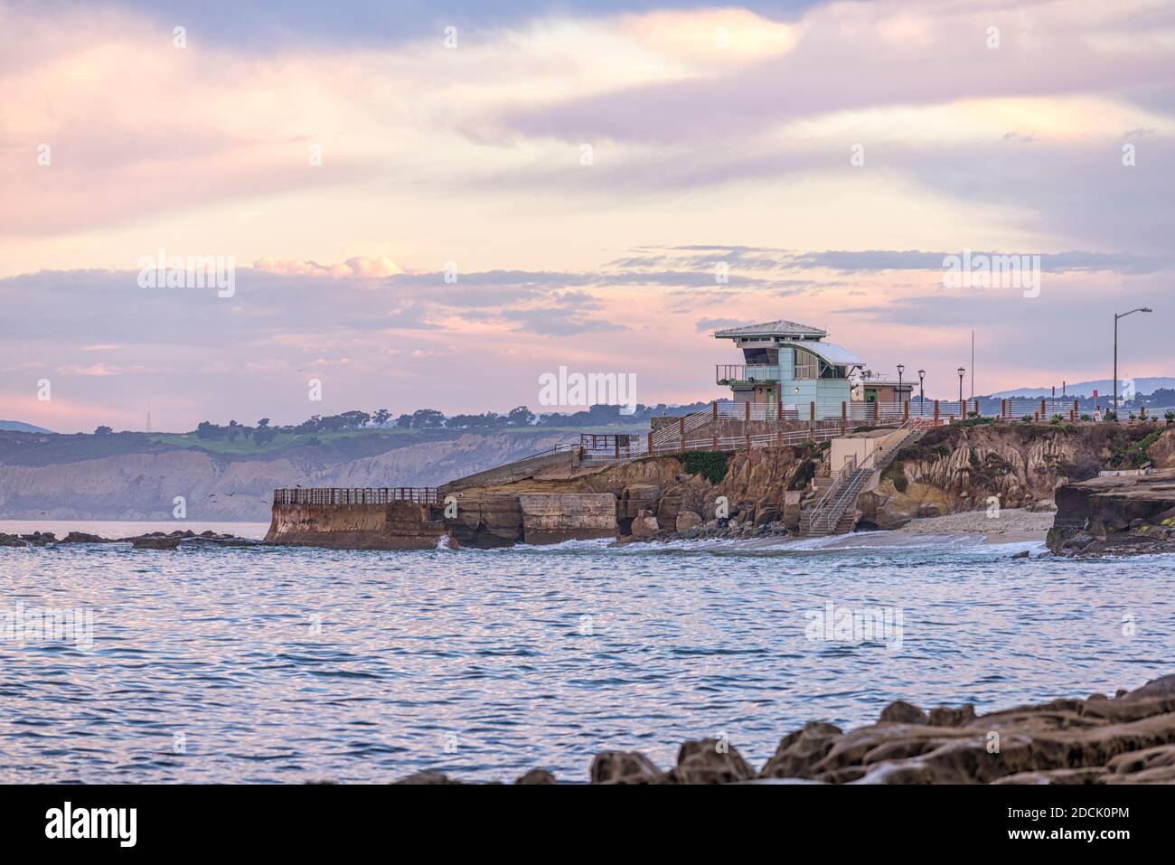 Scena costiera all'alba di novembre mattina. La Jolla, California, Stati Uniti. Foto Stock