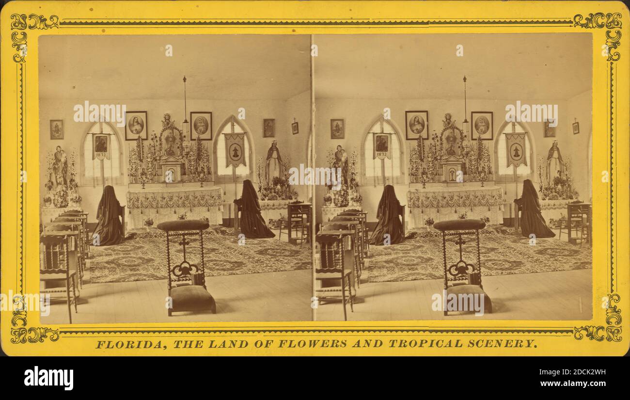 Altare del Convento su George Street, immagine still, Stereographs, 1850 - 1930 Foto Stock