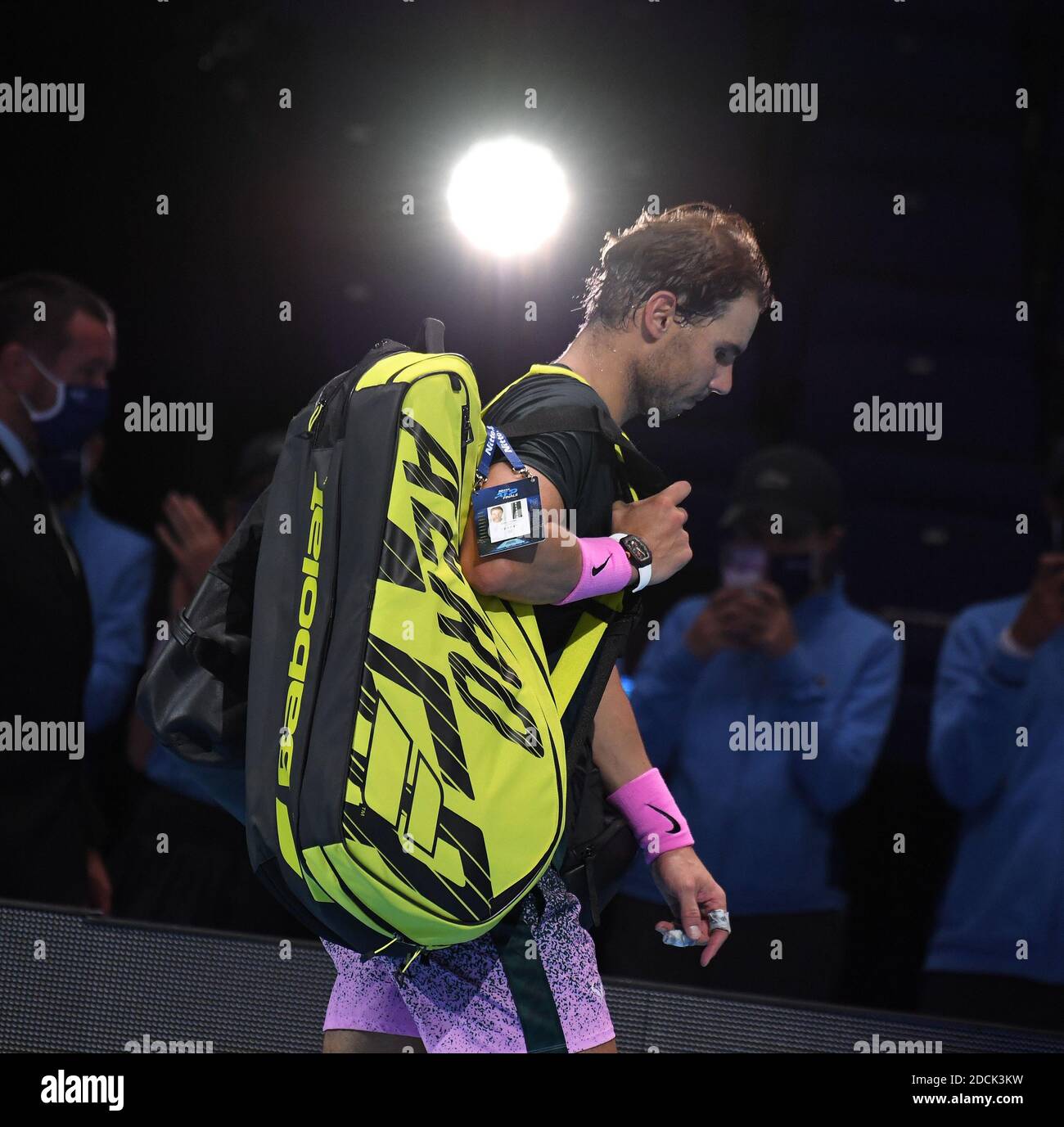 Londra, Regno Unito. 21 Nov 2020. Londra 02 Arena Nitto ATP Finals Day 7 21/11/2020 Semifinali Daniil Medvedev (RUS) batte Rafa Nadal (ESP) Credit: Roger Parker/Alamy Live News Foto Stock