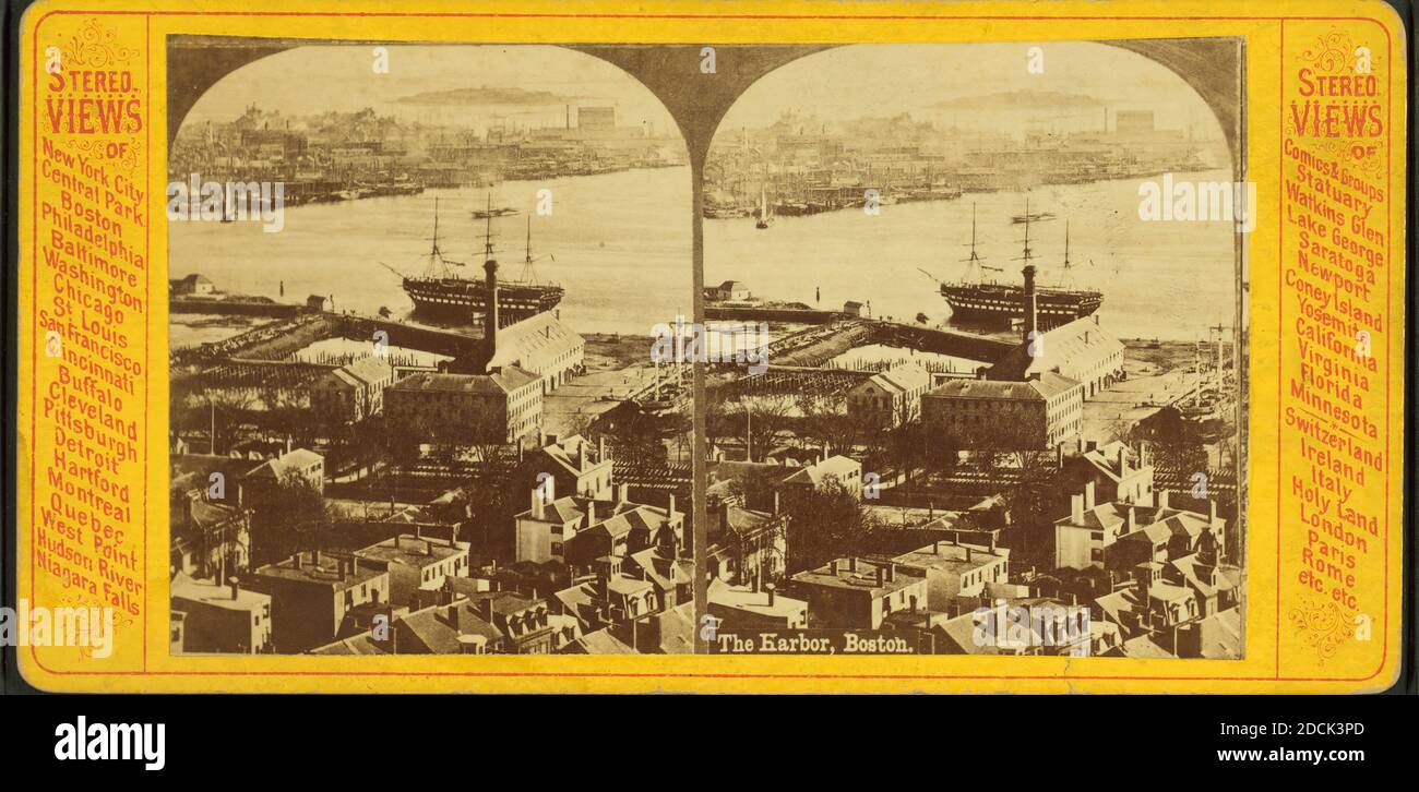 Il porto, Boston., fermo immagine, Stereographs, 1850 - 1930 Foto Stock