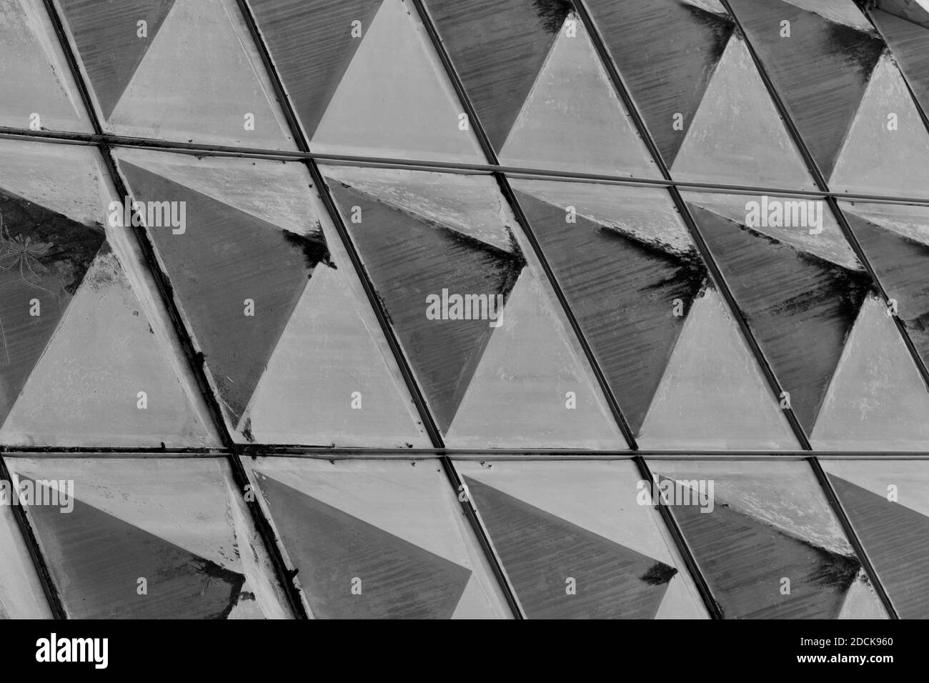 triangolo nero grigio ombra geometria motivo sfondo architettura linea Foto Stock