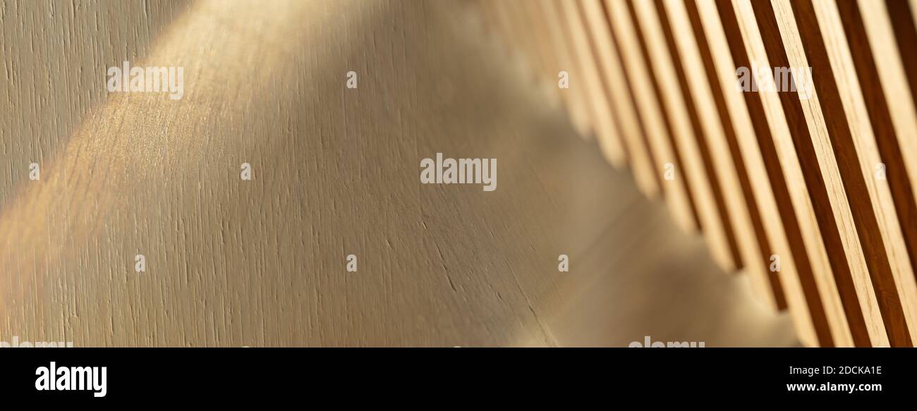 natura texture legno strip decorazione e grigio parete astratta architettura sfondo banner Foto Stock