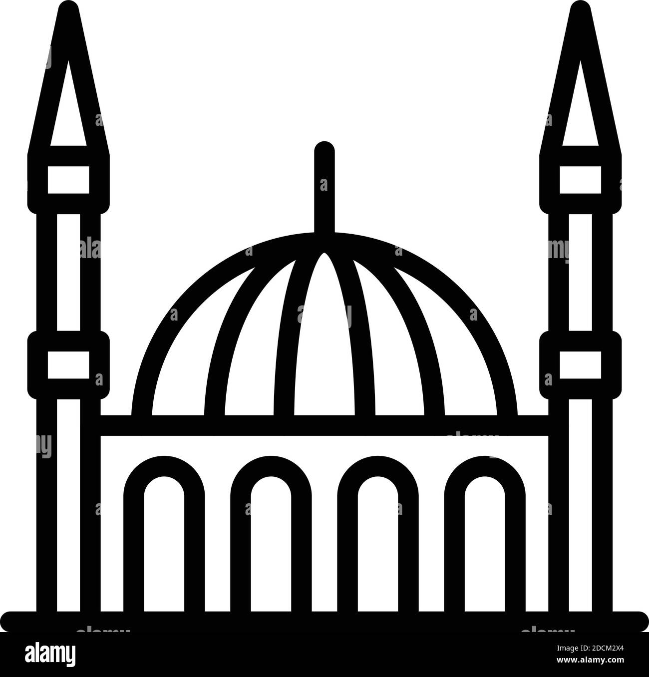 Icona hagia turca. Contorno turco hagia vettore icona per web design isolato su sfondo bianco Illustrazione Vettoriale