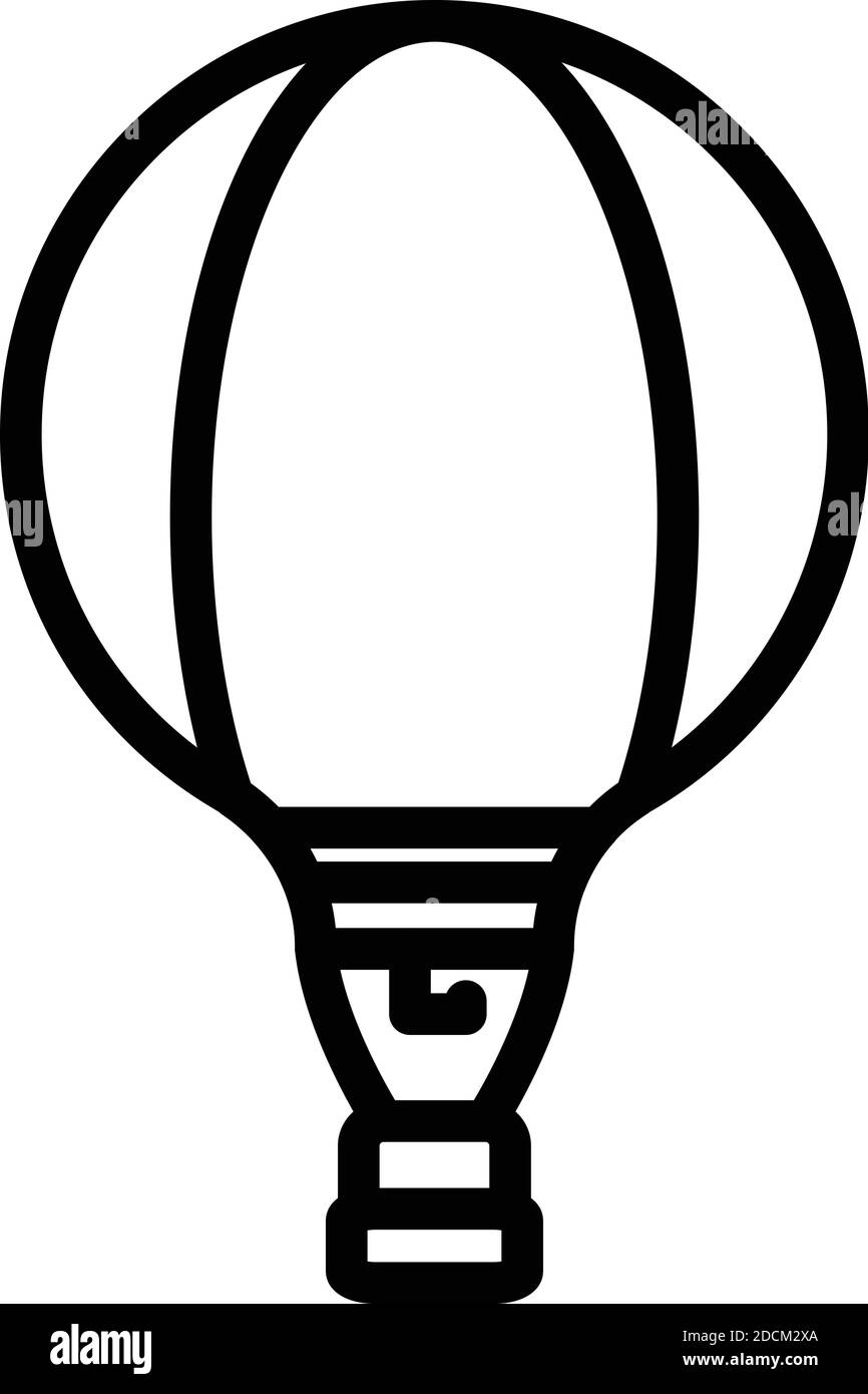 Icona della mongolfiera turca. Profilo icona vettore di palloncino turco per il web design isolato su sfondo bianco Illustrazione Vettoriale