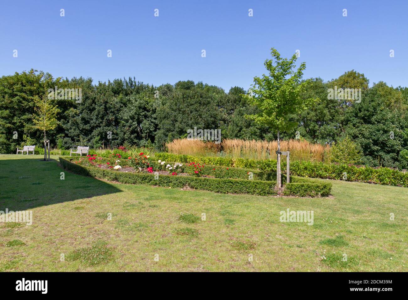 Parte del Giardino Internazionale della Pace nel Centro Internazionale di comando Bomber, Lincoln, Lincs, Regno Unito. Foto Stock