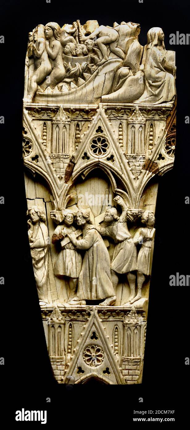 Scene della Passione di Cristo ( Soissons diptych workshop Ile de France settentrionale Paris13 ° secolo) Musée de Cluny Francia francese Foto Stock