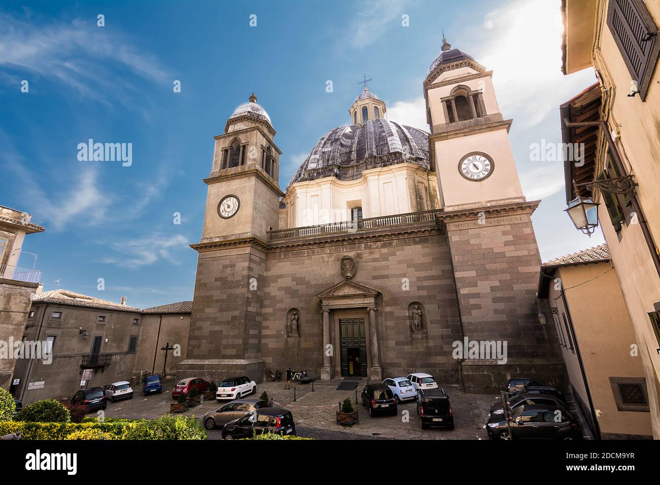 Montefiascone, Italia - 19 settembre 2020: Facciata della Basilica di Santa Margherita a Montefiascone (Italia) Foto Stock