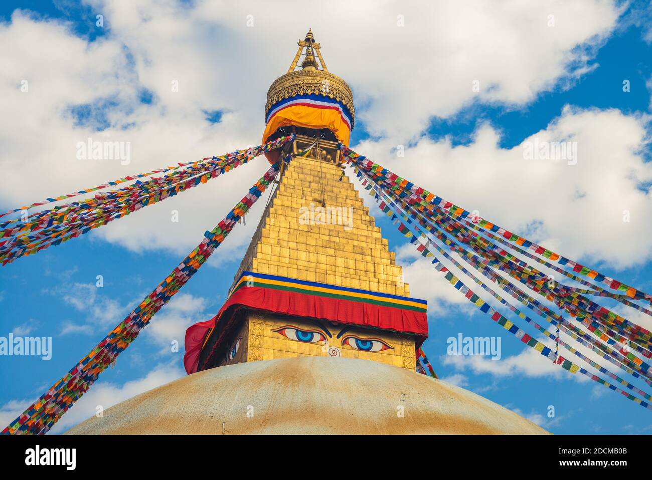 boudha stupa, aka Boudhanath, a kathmandu, nepal Foto Stock