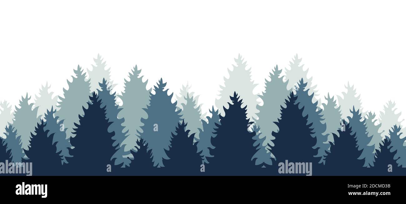 Modello di progettazione forestale vintage. Illustrazione vettoriale. Albero Illustrazione Vettoriale