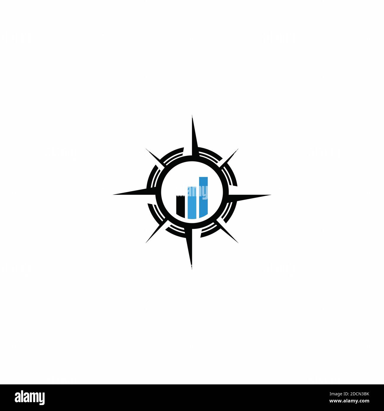 simbolo icona bussola logo di mercato ispirazione design. Foto Stock