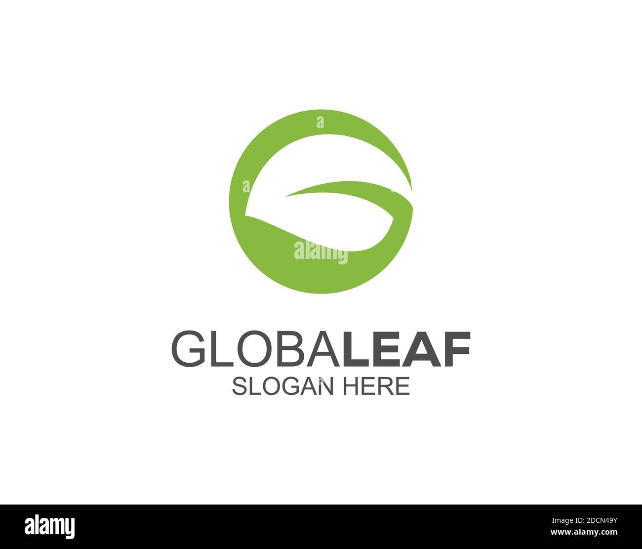 Logo globale natura o iniziale G semplice design creativo elegante. Foto Stock