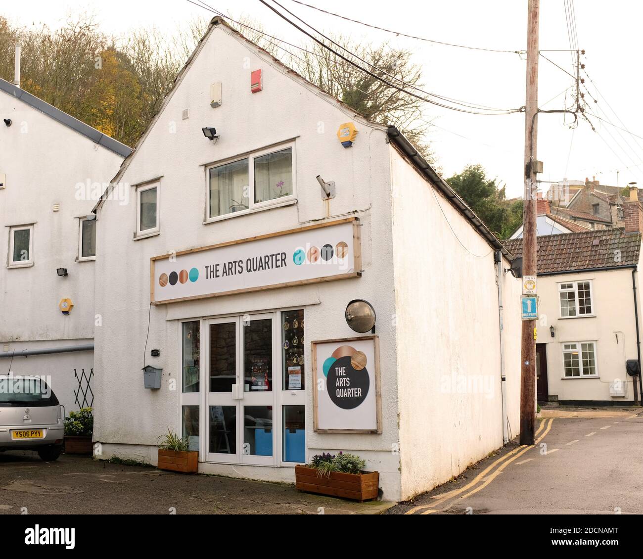 Dicembre - il quartiere delle Arti di Cheddar, un luogo dove gli artisti possono vendere le loro opere Foto Stock