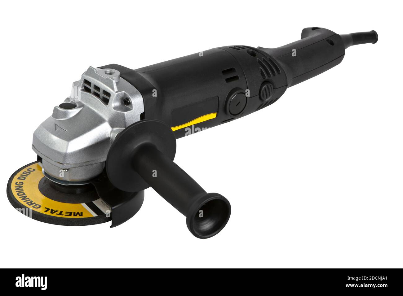 Sega elettrica in ferro isolata su sfondo bianco Foto Stock