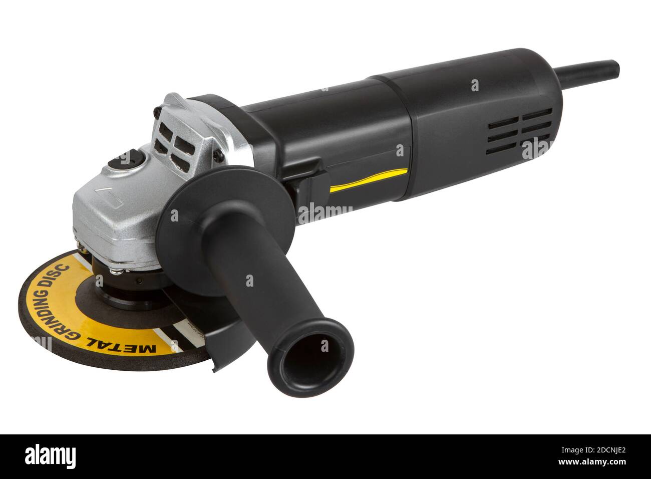 Sega elettrica in ferro isolata su sfondo bianco Foto Stock