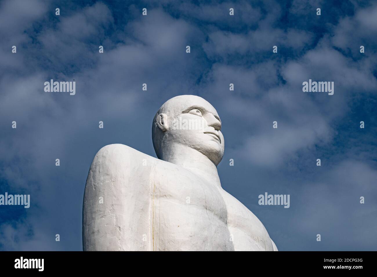 ESBJERG - la scultura l'uomo incontra il mare. Particolare di una delle 4 sculture, estate 2019 Foto Stock