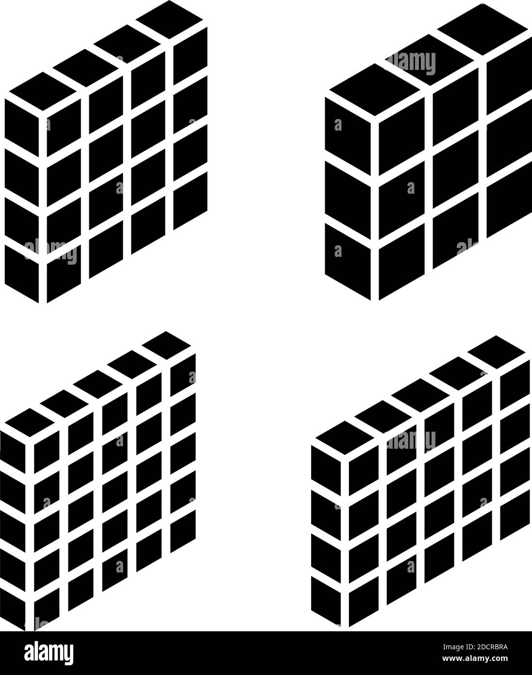 Parete isometrica 3d, icona firewall, simbolo o logo. Icona protezione, schermatura, concetti di protezione – illustrazione vettoriale di stock, grafica clip art Illustrazione Vettoriale