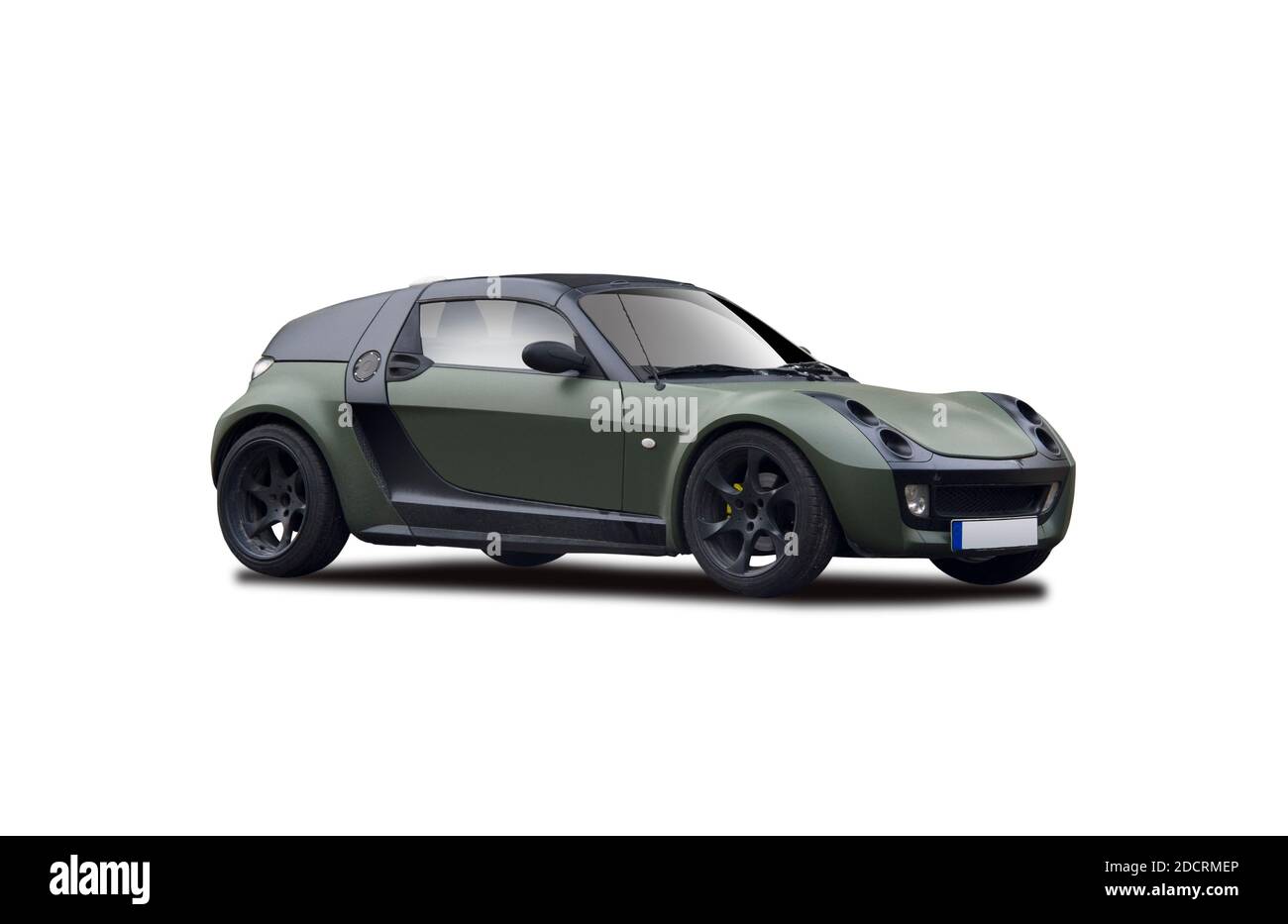 Auto coupé roadster intelligente isolato su sfondo bianco Foto Stock