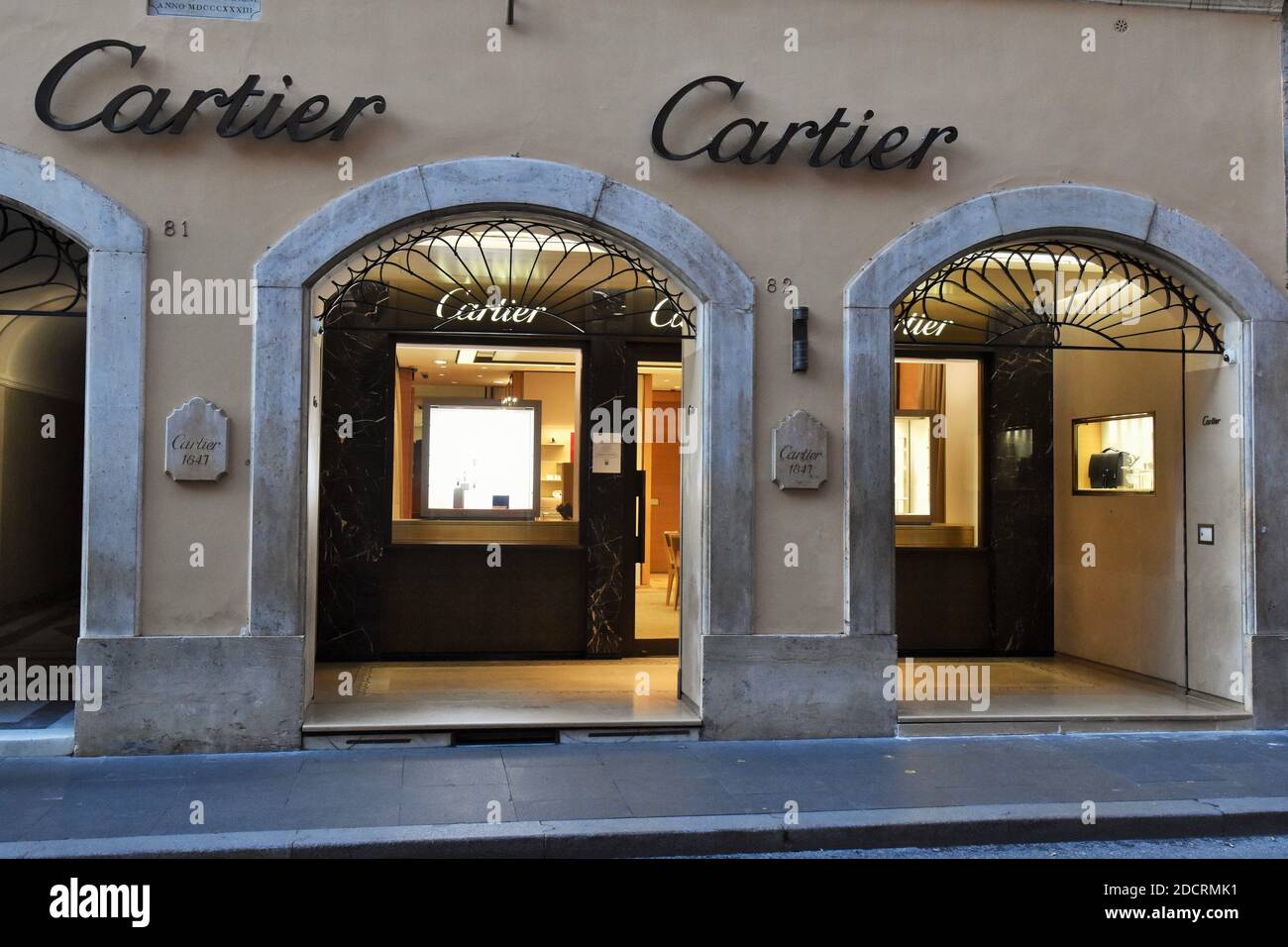 ENTRATA ALLA CARTIER JEWELRY BOUTIQUE IN VIA CONDOTTI Foto stock - Alamy