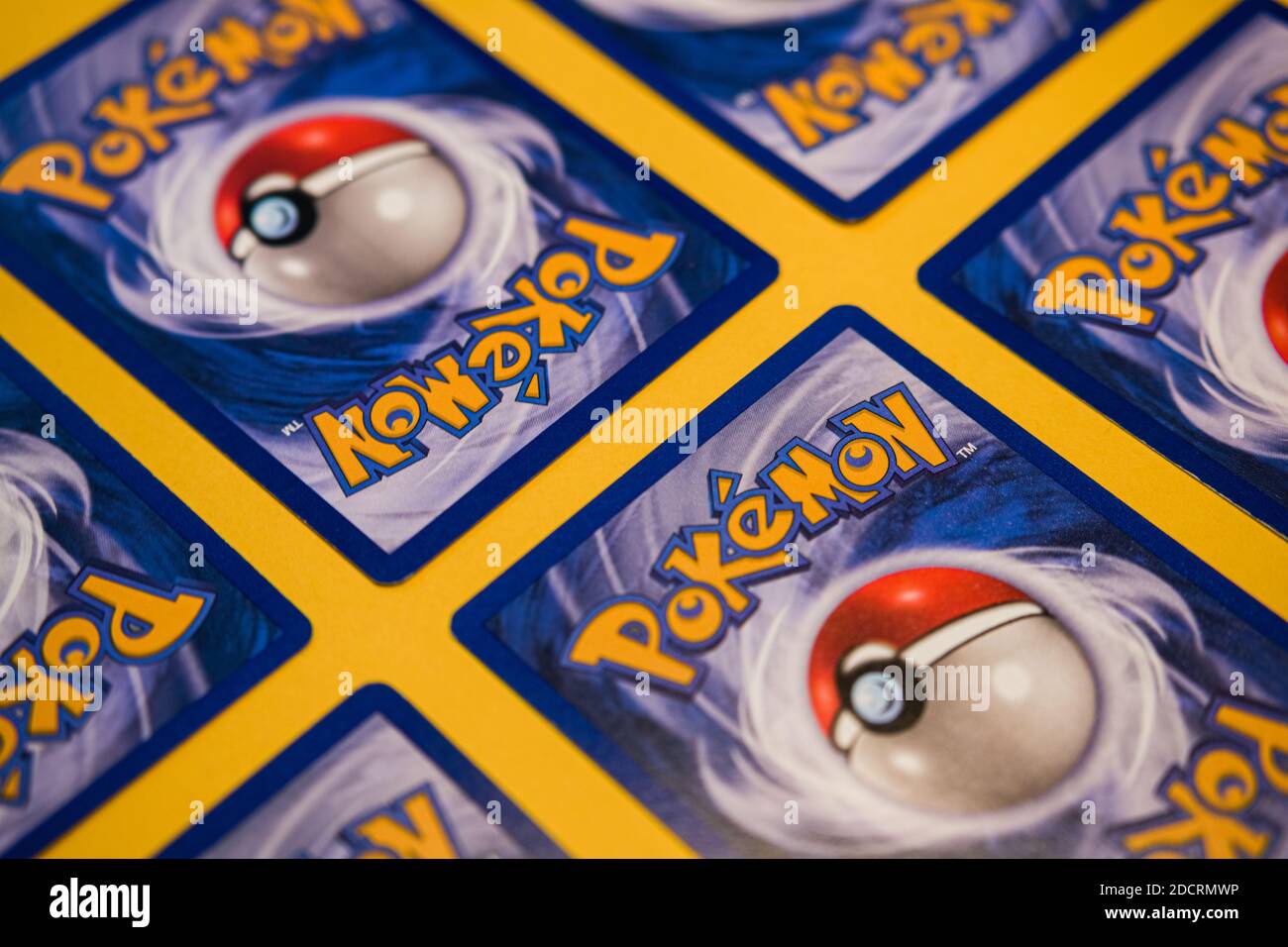 Pokemon Trading Card Game – Indietro Grafica del logo del marchio Pokeball Foto Stock