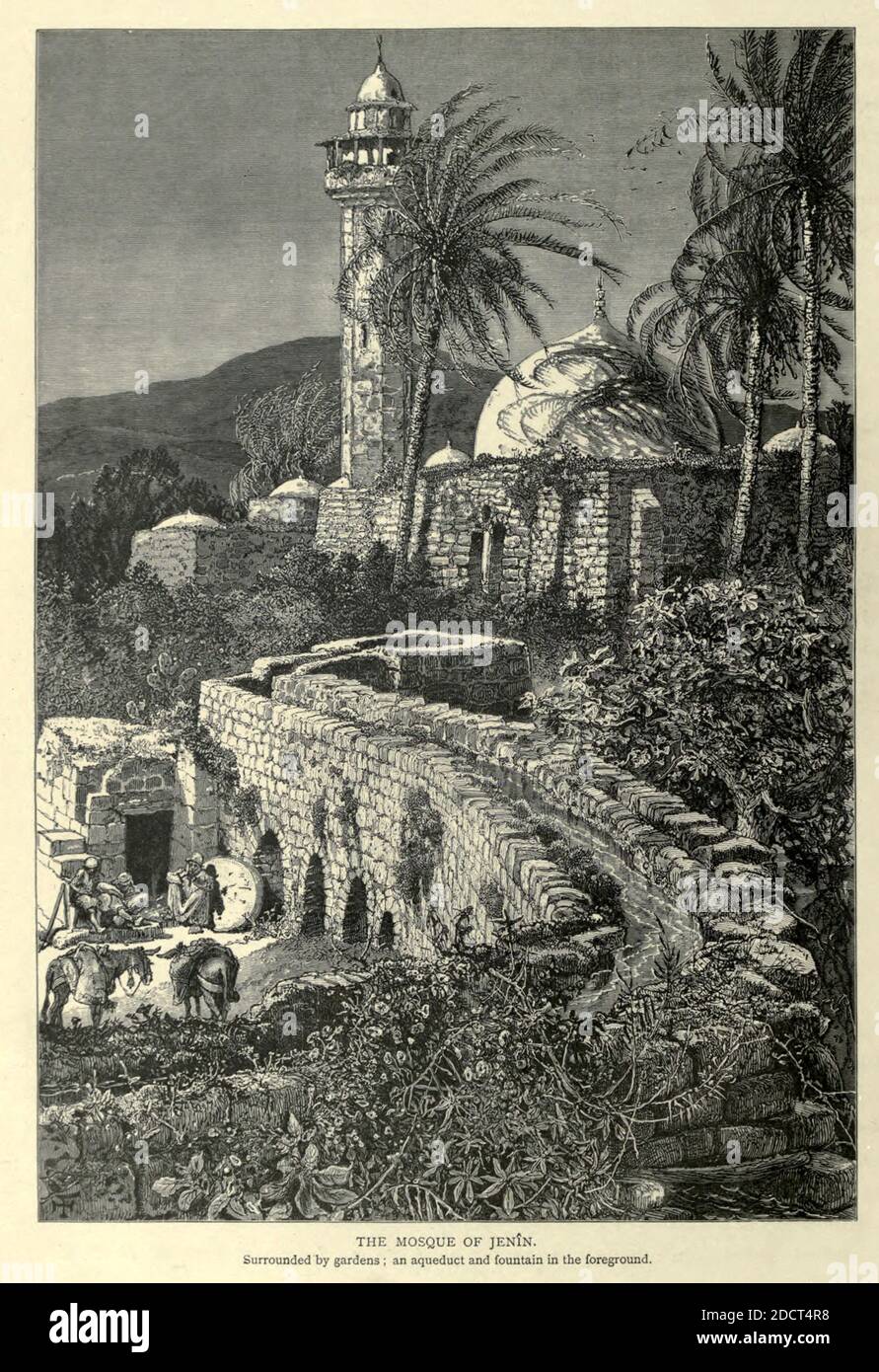 La Moschea di Jenin che incisioni su legno dalla Palestina pittoresca, Sinai ed Egitto da Wilson, Charles William, Sir, 1836-1905; Lane-Poole, Stanley, 1854-1931 Volume 2. Pubblicato a New York da D. Appleton nel 1881-1884 Foto Stock