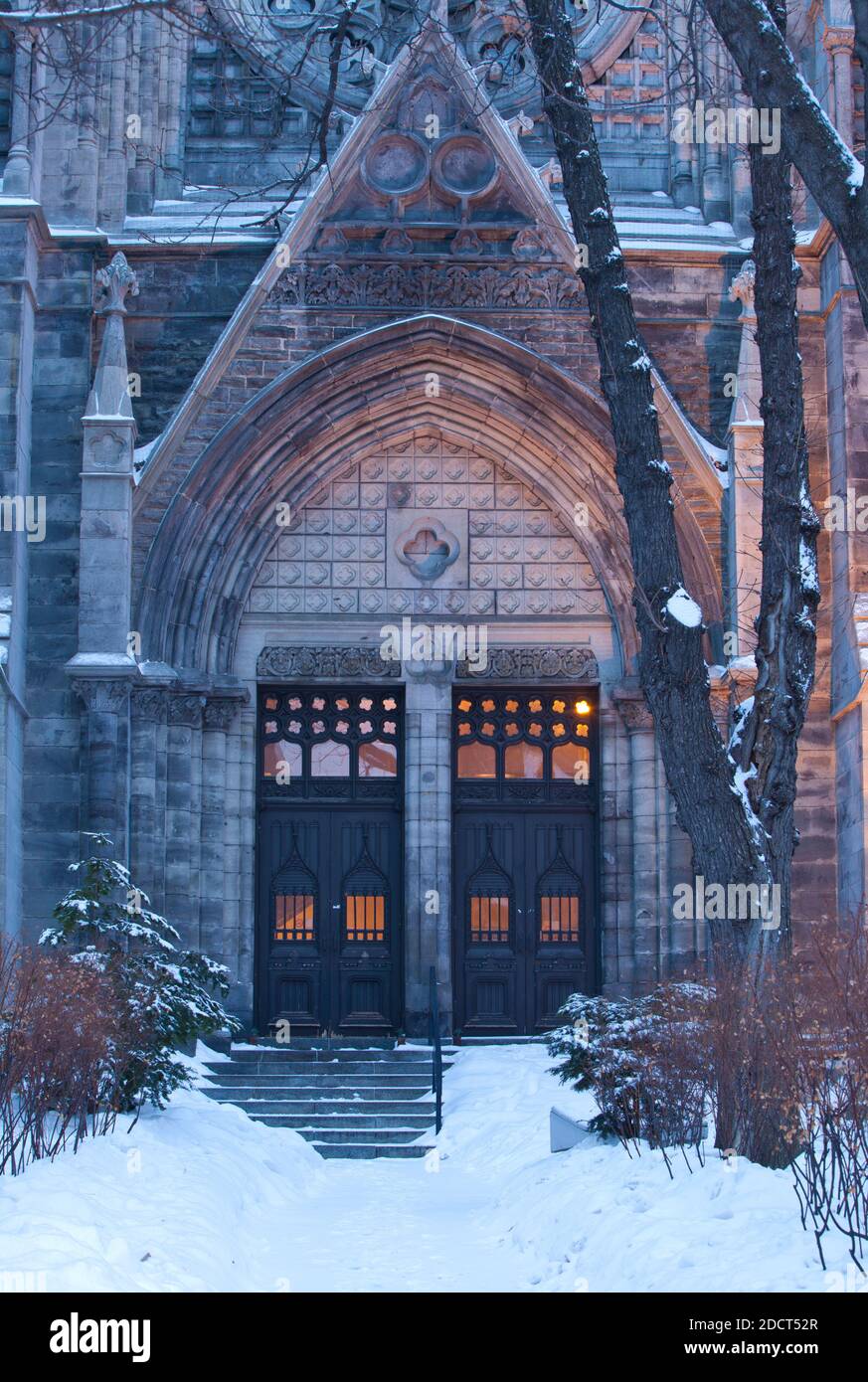 Chiesa Anglicana di San Giorgio - Église Saint-Georges de Montréal, Québec, Canada, Nord America Foto Stock