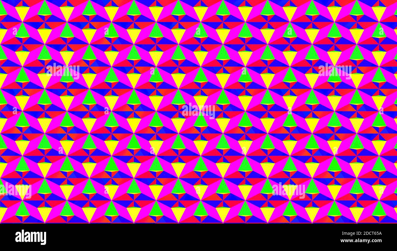 rendering 3d sfondo triangolare colorato. Foto Stock