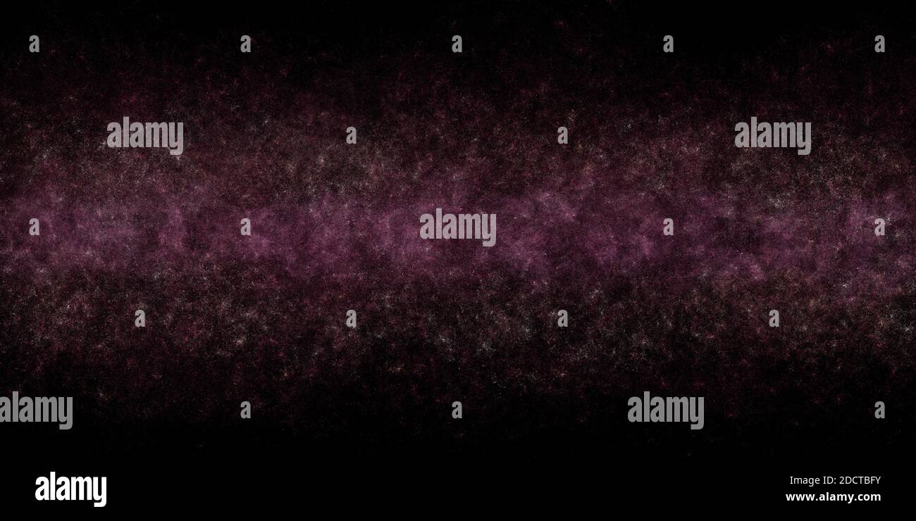 Sfondo astratto acquerello nero con striscia orizzontale rosa. Illustrazione creativa Foto Stock