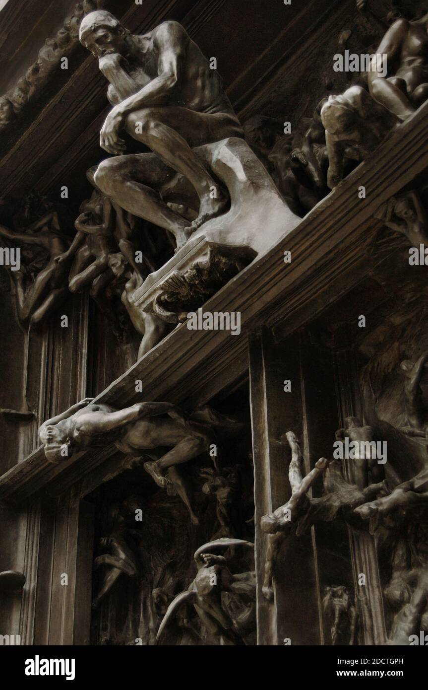 Auguste Rodin (1840-1917). Scultore francese. Le porte dell'Inferno, ca.1880-1890. Bronzo. Dettaglio. Museo Rodin. Parigi. Francia. Foto Stock