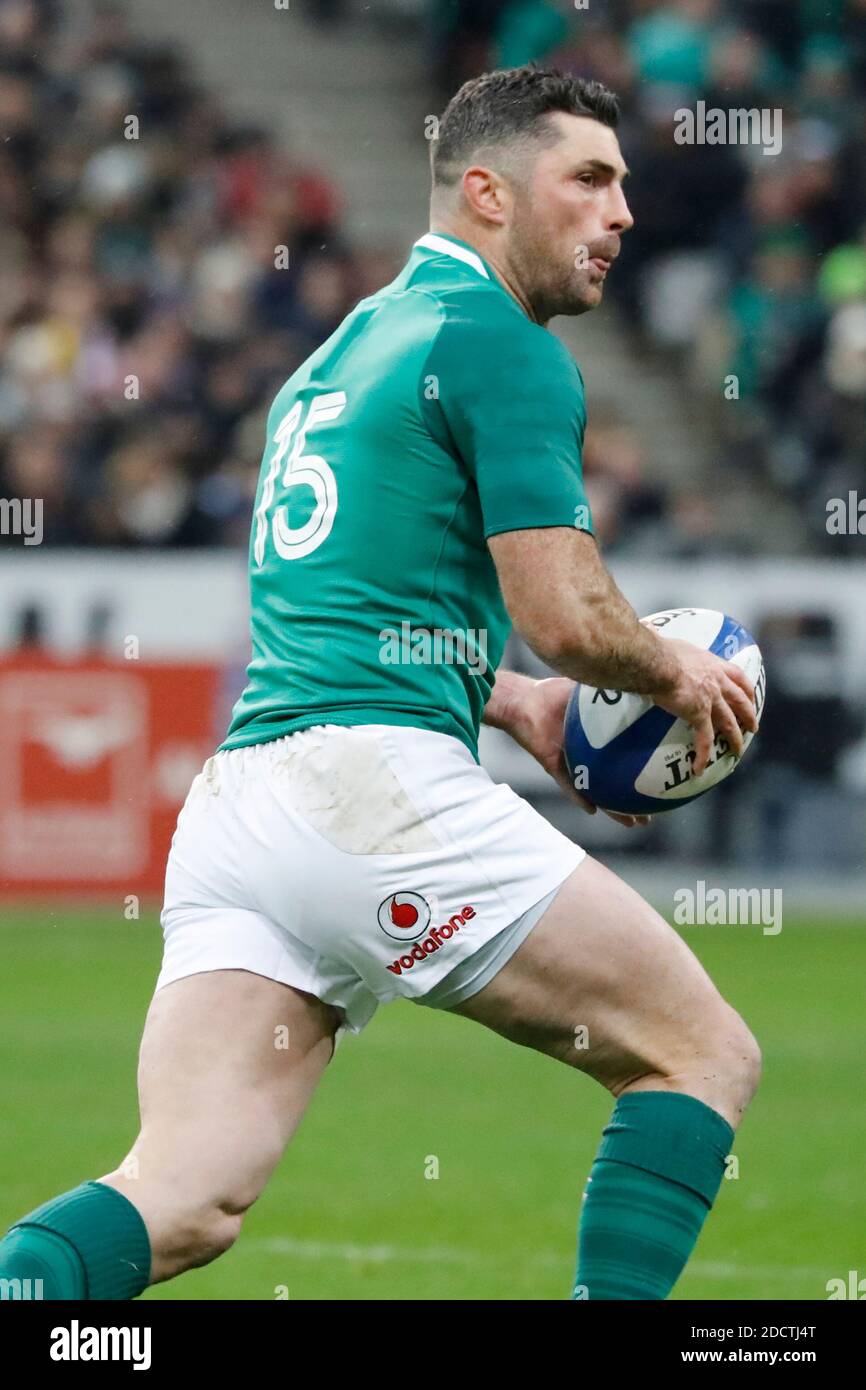 Rob Kearney in Irlanda durante il torneo Rugby Natwest 6 Nations, Francia  contro Irlanda allo stadio Stade de France di Saint-Denis, Francia, il 3  febbraio 2018. L'Irlanda ha vinto il 15-13. Foto