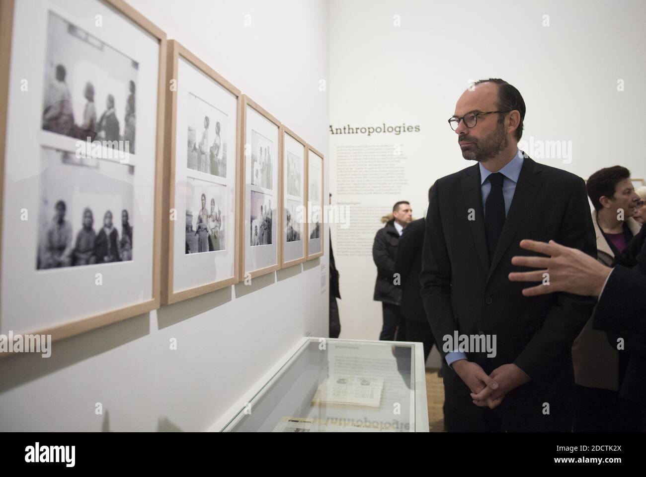 Il primo ministro francese Edouard Philippe visita il Museo Nazionale di Storia dell'immigrazione a Parigi, in Francia, il 19 marzo 2018. Foto di Eliot Blondt/ABACAPRESS.COM Foto Stock