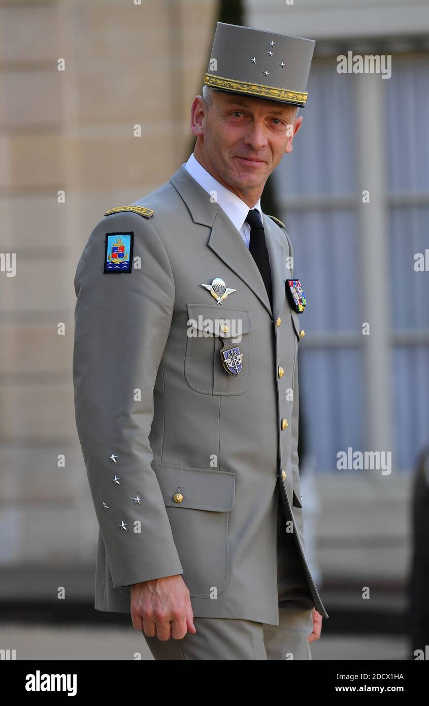 Capo di stato maggiore dell'esercito francese, il generale Francois  Lecointre, presso il Palazzo Elysee di Parigi, il 13 2018 aprile. Foto di  Christian Liegi/ABACAPRESS.COM Foto stock - Alamy