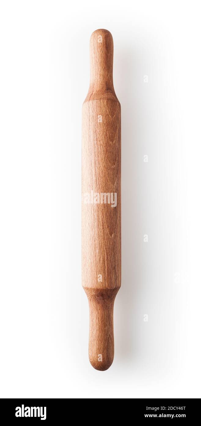 Laminello in legno isolato su fondo bianco con percorso di ritaglio Foto Stock