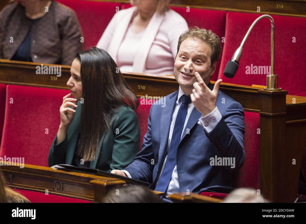 Sylvain Maillard durante una sessione di domande al governo, il 6 marzo 2018 all'Assemblea nazionale francese di Parigi. Foto di EliotBlondt/ABACAPRESS.COM Foto Stock